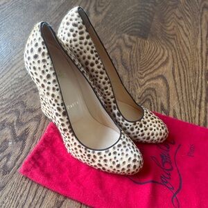 Christian Louboutin Leopard Print Wedges
